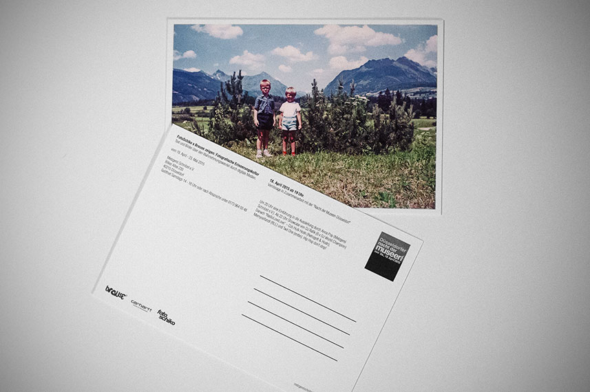 Postkarte, Einladung Ausstellung, Nacht der Museen 2015, Metzgerei Schnitzel e.V., Brause