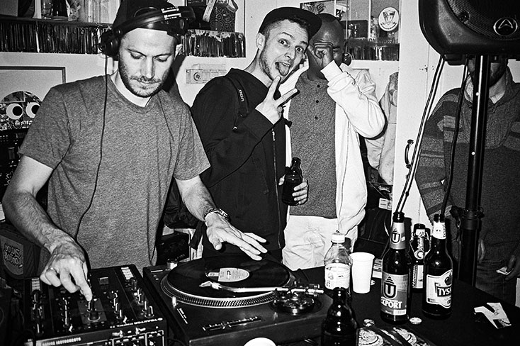 Dj Rafik, Hulk Hodn, Hodini, Dag, MemyselfandI, Nacht der Museen 2015, Brause, Metzgerei Schnitzel e.V., analog, s/w, schwarz-weiss, b/w, black and white, Contax T3